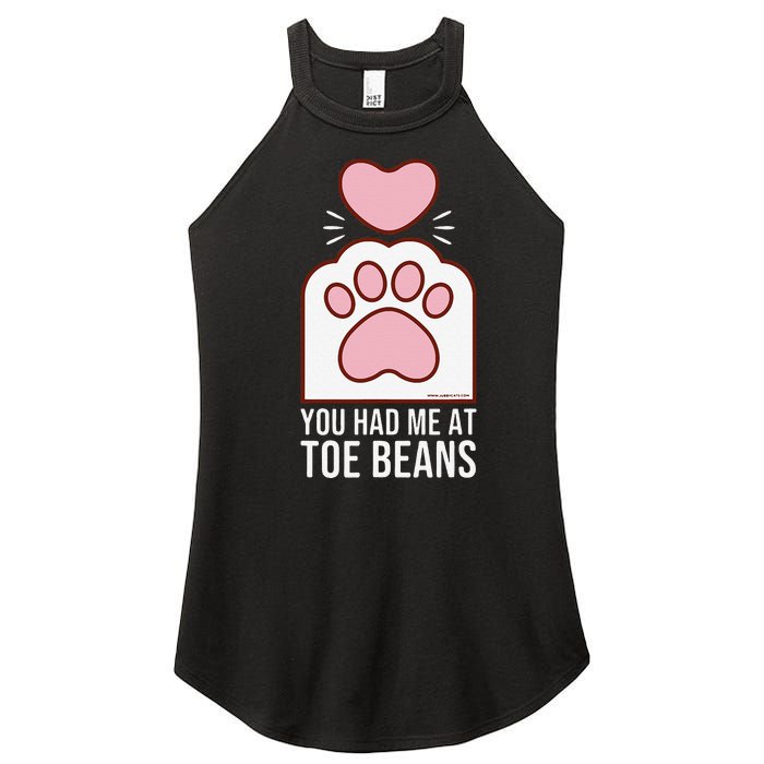 You Had Me At Toe Beans White Cat Paw Women's Perfect Tri Rocker Tank