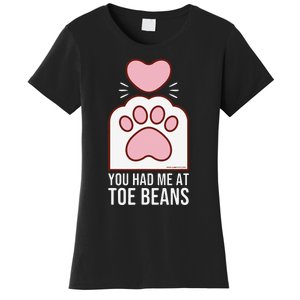 You Had Me At Toe Beans White Cat Paw Women's T-Shirt