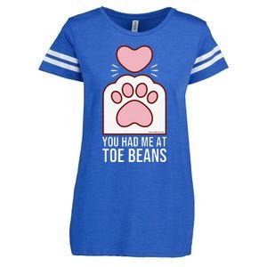 You Had Me At Toe Beans White Cat Paw Enza Ladies Jersey Football T-Shirt