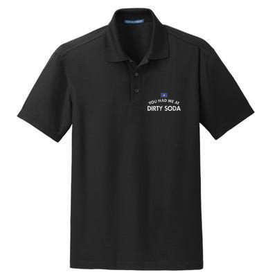 You Had Me At Dirty Soda Distressed Dry Zone Grid Polo