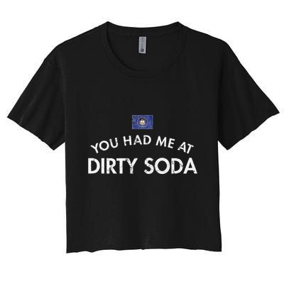 You Had Me At Dirty Soda Distressed Crop Top