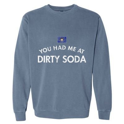 You Had Me At Dirty Soda Distressed Garment-Dyed Sweatshirt