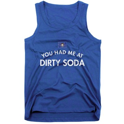 You Had Me At Dirty Soda Distressed Tank Top