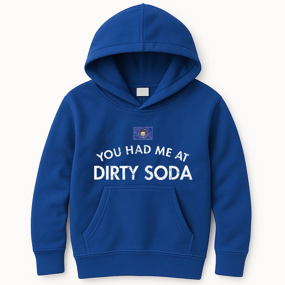You Had Me At Dirty Soda Distressed Kids Hoodie