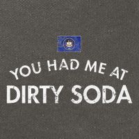 You Had Me At Dirty Soda Distressed Cotton Canvas Backpack