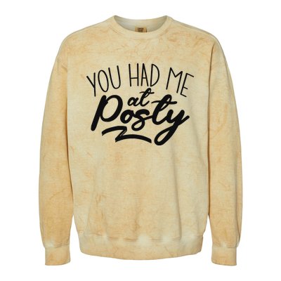 You Had Me At Posty Colorblast Crewneck Sweatshirt