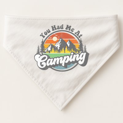 You Had Me At Camping Funny Camper RV Hiking Mountains Gift USA-Made Doggie Bandana