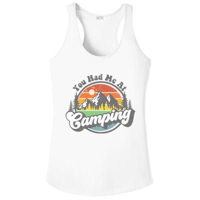 You Had Me At Camping Funny Camper RV Hiking Mountains Gift Ladies PosiCharge Competitor Racerback Tank