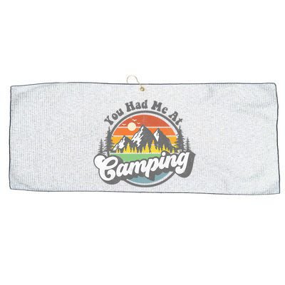 You Had Me At Camping Funny Camper RV Hiking Mountains Gift Large Microfiber Waffle Golf Towel