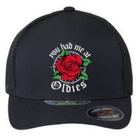 You Had Me At Oldies Red Roses Oldies Flexfit Unipanel Trucker Cap