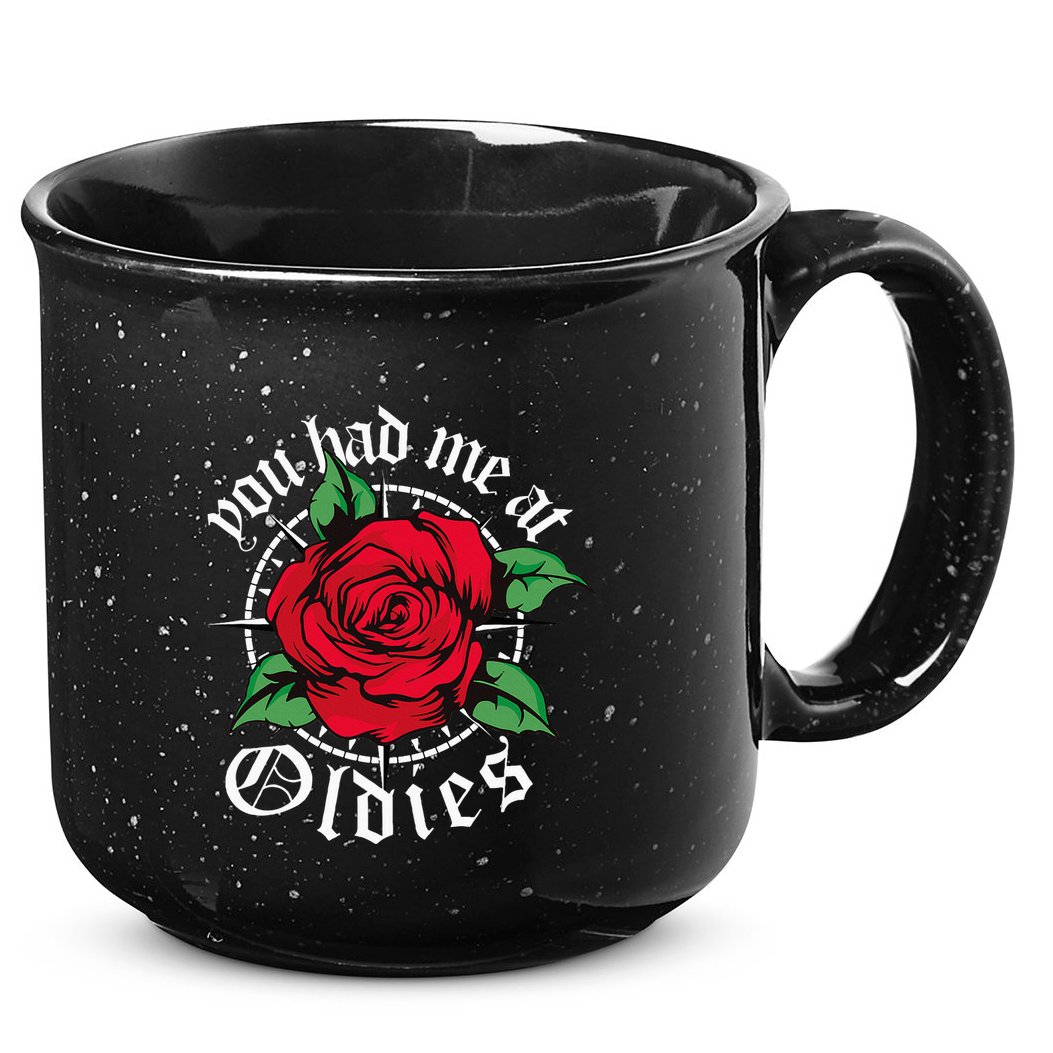 You Had Me At Oldies Red Roses Oldies 15oz Campfire Ceramic Mug