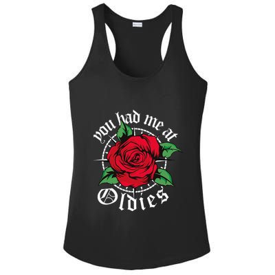You Had Me At Oldies Red Roses Oldies Ladies PosiCharge Competitor Racerback Tank