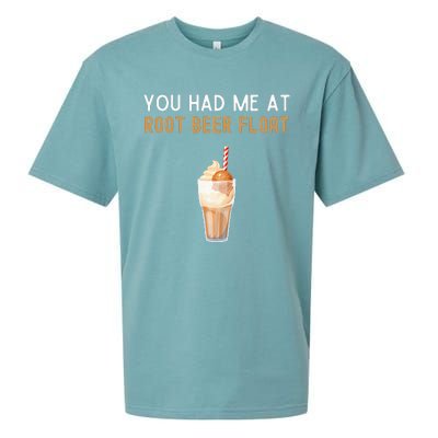 You Had Me At Root Beer Float Funny Root Beer Float Sueded Cloud Jersey T-Shirt