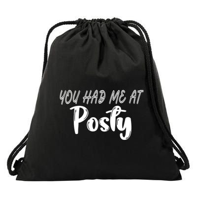 You Had Me At Posty Drawstring Bag