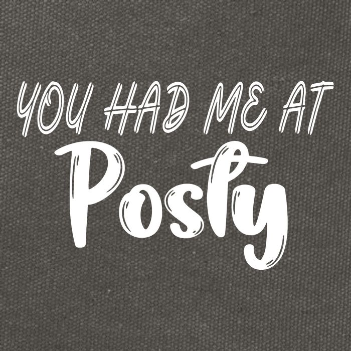 You Had Me At Posty Cotton Canvas Backpack