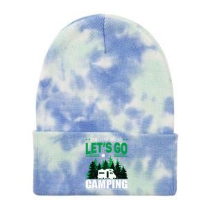 You Had Me At Let's Go Camping Motorhome Campervan Cute Gift Tie Dye 12in Knit Beanie