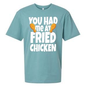 You Had Me At Fried Chicken Food Lover Sueded Cloud Jersey T-Shirt