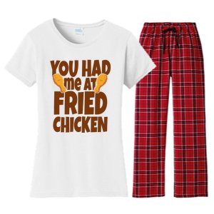 You Had Me At Fried Chicken Food Lover Women's Flannel Pajama Set