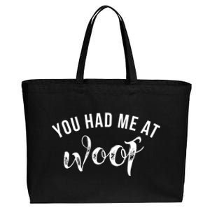 You Had Me At Woof Gift Cotton Canvas Jumbo Tote