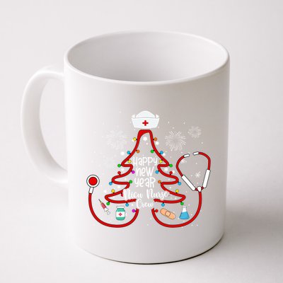 Y1qb Happy New Year Nicu Nurse Crew Christmas Nursing Tree Gift Coffee Mug