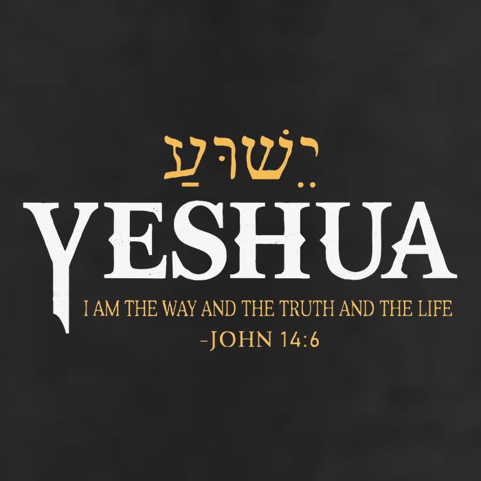 Yeshua Hebrew Name Jesus The Way Truth Life Christian Bible 7 Panel Mesh Trucker Snapback Hat