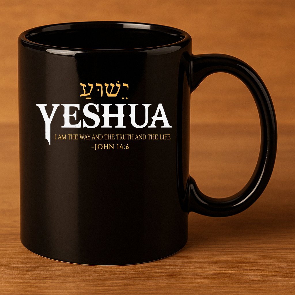 Yeshua Hebrew Name Jesus The Way Truth Life Christian Bible 11oz C Handle Ceramic Mug
