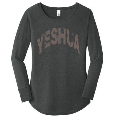 Yeshua hebrew name of Jesus christian messianic Women's Perfect Tri Tunic Long Sleeve Shirt