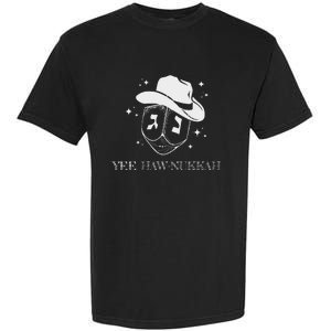 Yee Haw Nukkah Cowboy Dreidel Hanukkah Garment-Dyed Heavyweight T-Shirt