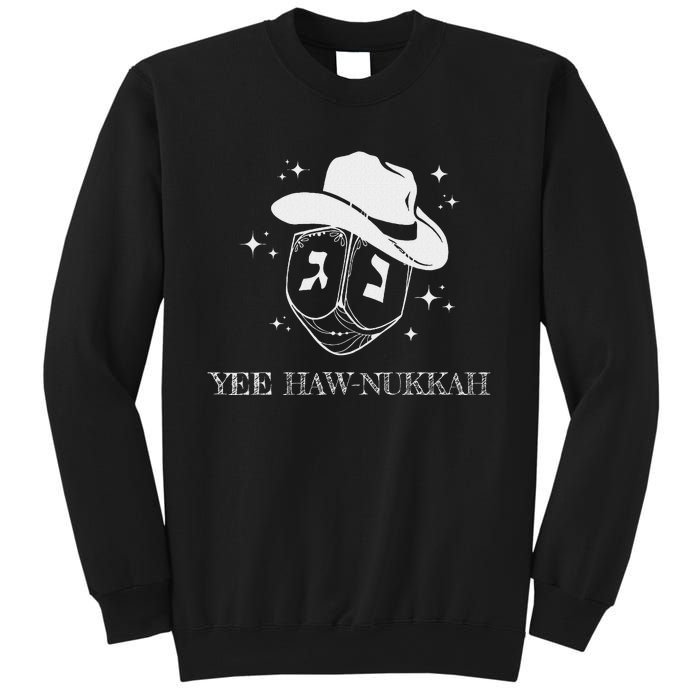 Yee Haw Nukkah Cowboy Dreidel Hanukkah Sweatshirt