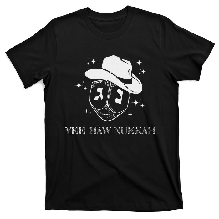 Yee Haw Nukkah Cowboy Dreidel Hanukkah T-Shirt