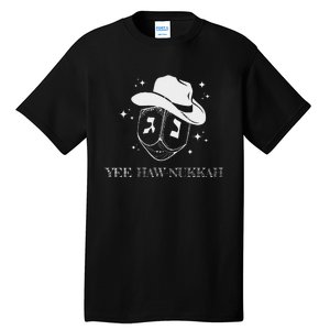 Yee Haw Nukkah Cowboy Dreidel Hanukkah Tall T-Shirt