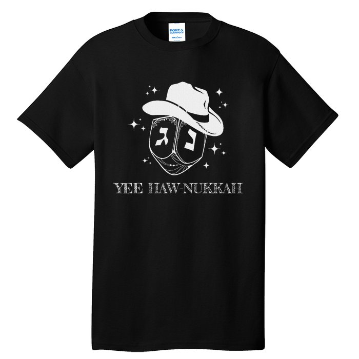 Yee Haw Nukkah Cowboy Dreidel Hanukkah Tall T-Shirt