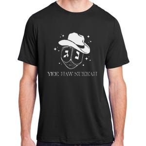 Yee Haw Nukkah Cowboy Dreidel Hanukkah Adult ChromaSoft Performance T-Shirt