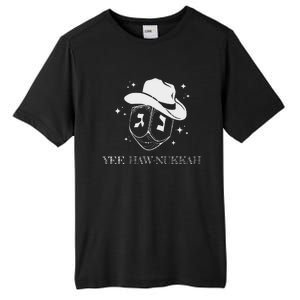 Yee Haw Nukkah Cowboy Dreidel Hanukkah Tall Fusion ChromaSoft Performance T-Shirt