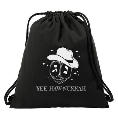 Yee Haw Nukkah Cowboy Dreidel Hanukkah Drawstring Bag
