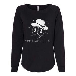 Yee Haw Nukkah Cowboy Dreidel Hanukkah Womens California Wash Sweatshirt