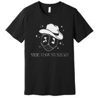 Yee Haw Nukkah Cowboy Dreidel Hanukkah Premium T-Shirt