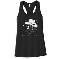 Yee Haw Nukkah Cowboy Dreidel Hanukkah Women's Racerback Tank