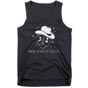 Yee Haw Nukkah Cowboy Dreidel Hanukkah Tank Top