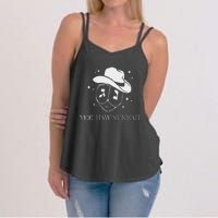 Yee Haw Nukkah Cowboy Dreidel Hanukkah Women's Strappy Tank