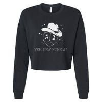 Yee Haw Nukkah Cowboy Dreidel Hanukkah Cropped Pullover Crew