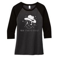 Yee Haw Nukkah Cowboy Dreidel Hanukkah Women's Tri-Blend 3/4-Sleeve Raglan Shirt