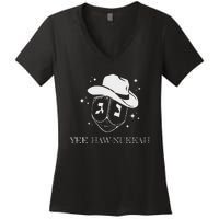 Yee Haw Nukkah Cowboy Dreidel Hanukkah Women's V-Neck T-Shirt