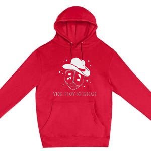 Yee Haw Nukkah Cowboy Dreidel Hanukkah Premium Pullover Hoodie