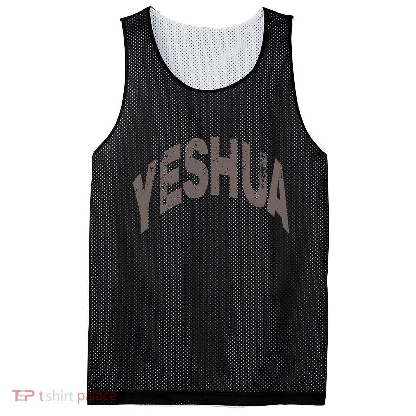 Yeshua Hebrew Name Of Jesus Christian Messianic Mesh Reversible Basketball Jersey Tank