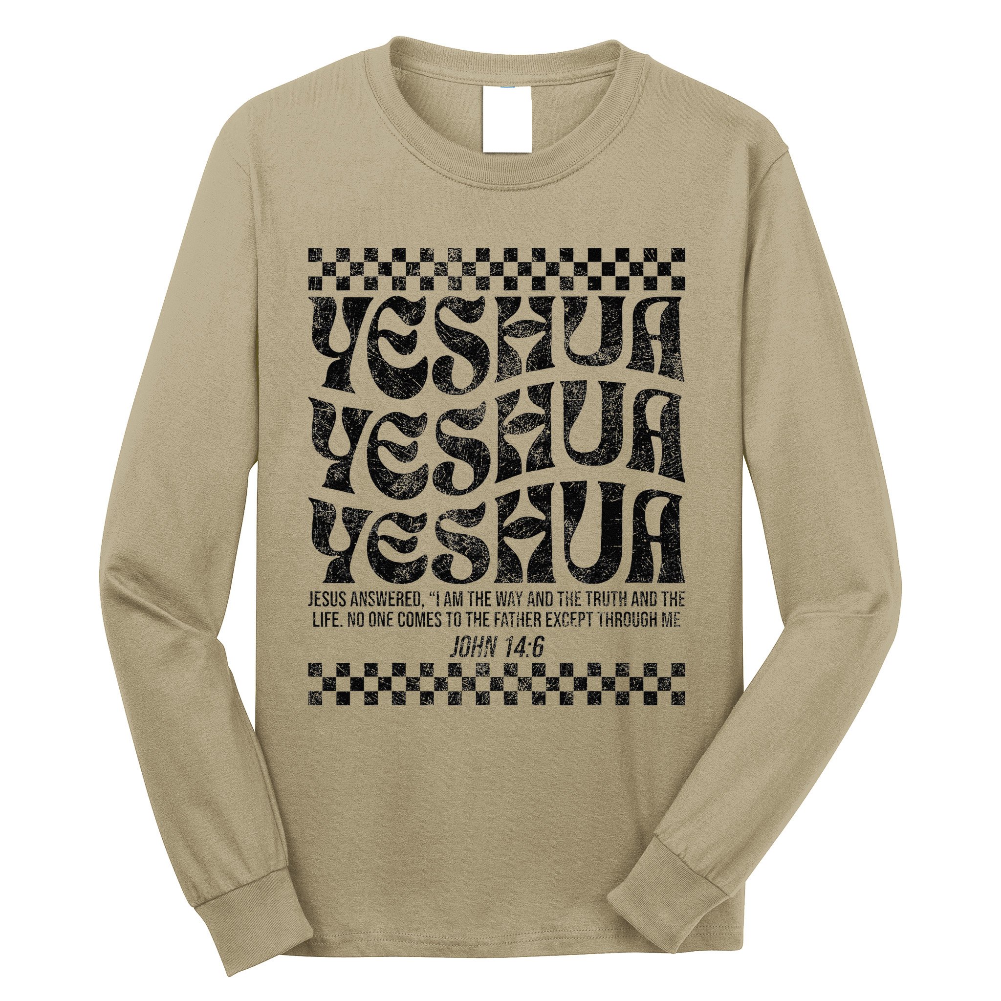 Yeshua Hebrew Name For Bible Verse Christian Jesus God Long Sleeve Shirt