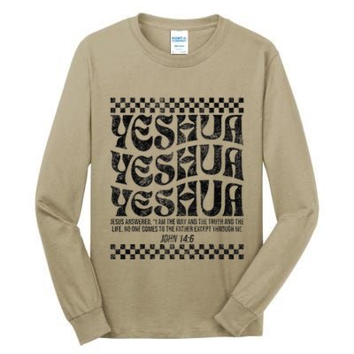 Yeshua Hebrew Name For Bible Verse Christian Jesus God Tall Long Sleeve T-Shirt