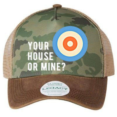 Your House Or Mine Curling Curler Curl Gift Legacy Tie Dye Trucker Hat