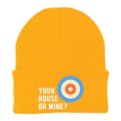 Your House Or Mine Curling Curler Curl Gift Knit Cap Winter Beanie