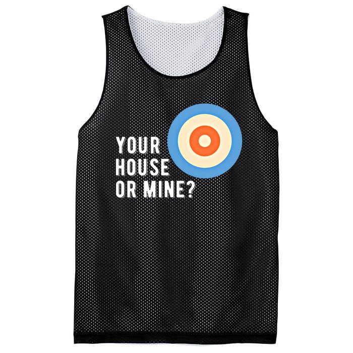 Your House Or Mine Curling Curler Curl Gift Mesh Reversible Basketball Jersey Tank